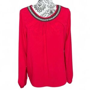 Daytrip Red Embellished Blouse ❤️✨